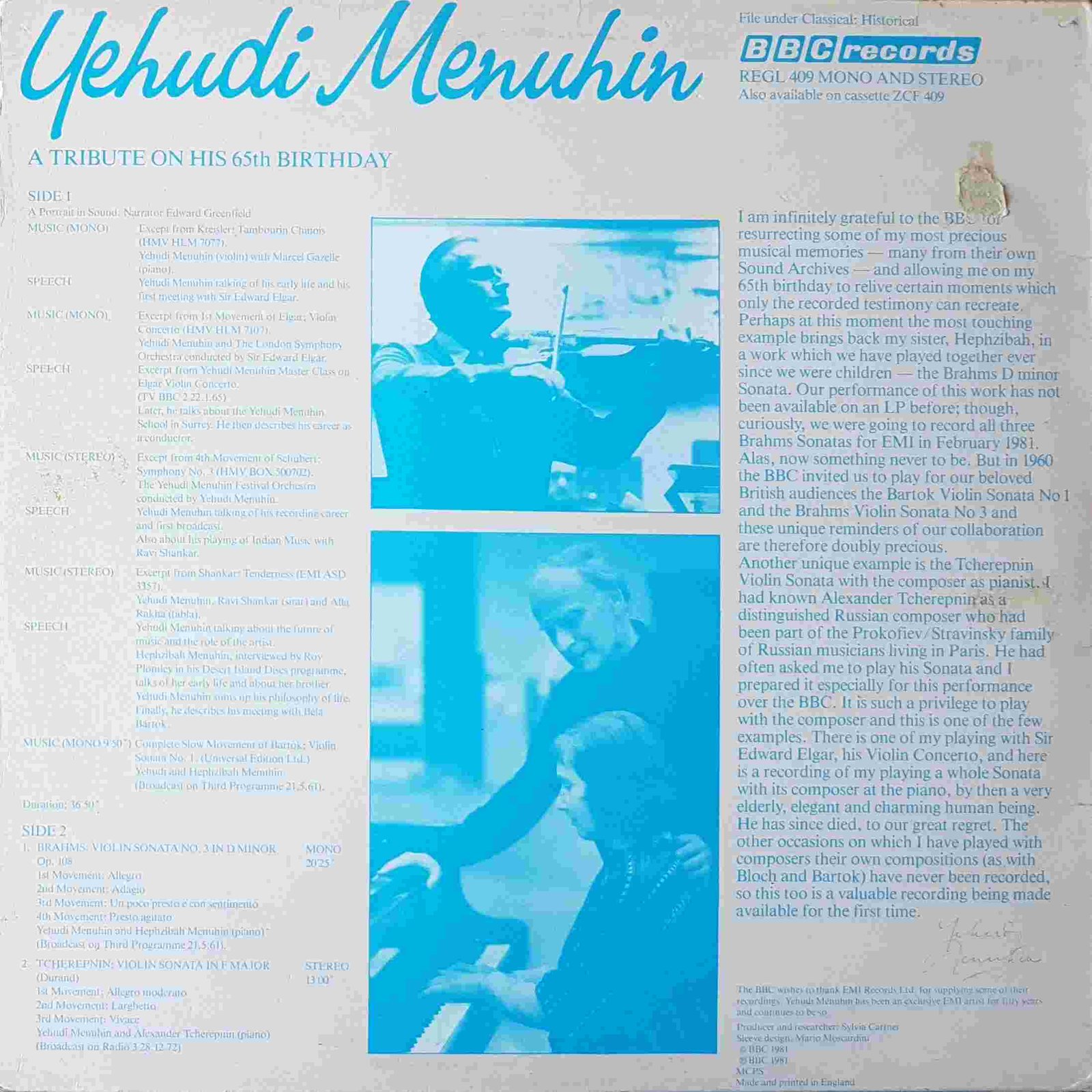 Back cover of REGL 409